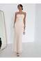 Rochie maxi, crem - S - 4