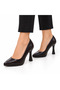 Women's Pointed Toe Thin Heeled Classic Evening Dress Shoes with Platform Detail - 3