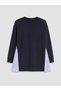 Navy Blue Soft Touch Women's Sweatshirt Tunic