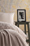 Double Size Trusty Ecru Jacquard Pattern Blanket 200X220 cm - 3