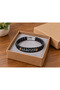 Torvenis Bronzemark Black Leather Men's Bracelet - Metallic Beads and Bronze Detail - 3