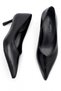 Women's Kitten Heeled Casual Shoes with Sewing Detail - 5