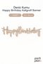 Sea Sand Happy Birthday Calligraphy Banner 110X20 cm 1 Piece Boho Birthday Text Ornament - 2
