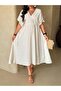 Rochie maxi, bej - 1XL - 5