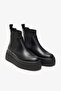 Sauron Black Leather Women's Platform Boots - 3