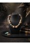 Women's Turquoise and Ethnic Carved Beaded Necklace - Amber Crystal & Gold Accessories - 3