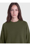 Green Oversize Women's Thick Sweatshirt Tunic - 3