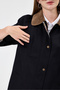 Barn Jacket with Collar in Black Color - 6