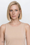 Beige Standard Fit Regular Cut Crew Neck Crop Body - 4