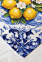 Lemon Flower and Tile Patterned Digital Printed Decorative Runner 40X140 cm Kitchen Console Use - 4