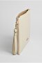 Women's Light Beige Portfolio Bag Large Size Handbag with Wrist Strap Stylish Daily Evening Dress Bag - 6