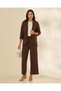 Women Brown Roll Up Sleeve Blazer - 2