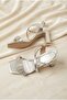 Gloria Women's Heeled Shoes Thick Heeled Stone-Strapped Leather
