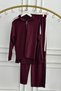 High Collar Stripe Detailed Tracksuit Set - 3