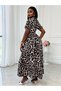 Rochie maxi, mix de culori - S - 2