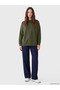 Green Oversize Women's Thick Sweatshirt Tunic - 2