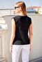 916 Button Detailed Knitted Vest - Black - 4