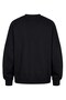 Women's Oversize Sweatshirt 90's Girl Printed Black – Crew Neck, 3 Thread Raster Fleece - 7