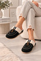 Women's Plush Detailed Suede House Slippers Embroidered Tassel Detailed Gift Dowry House Slippers Stc1360 - 2
