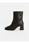 Zippered square toe chunky heel women's boot - 2