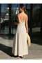Rochie maxi, bej - S - 4
