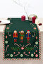 Christmas Decorative Table Runner with Lead Soldier Figures and Candy Cane and Mint Candy Patterns, Digital Printed - 3