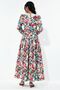 Msn Floral Patterned A-Line Long Dress - 3