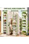 9-Tier Vertical Shoe Rack, Space-Saving Foldable Shoe Storage Organizer for Entryway, Closet, Bedroom – Lightweight, Stable, Eco-Friendly, Freely Stackable Design for Small Spaces - 5