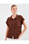 20256 Cuffed Double Short Sleeve Shirt - Brown - 2