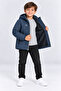 Boy's Hooded Coat with Soft Lining and Zipper Winter Jacket Ak4288 - 3
