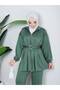 Women's Çağla Belted Pleated Oysho Suit Asf414 - 2