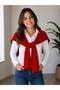 Women's Knitwear Shawl Shoulder Scarf Tie-Up Knitted Shawl Elegant and Stylish Accessory