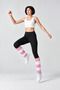 Women's 3-Pack Striped Patterned Colorful Leggings - 4