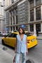 Women's Blue Classic Cut Single Button Double Pocket Blazer Vest Nj187 - 2