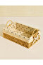 Beige Rectangle Basket With Fabric Cloth (Medium) - 2