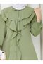 Women's Cagla Front Flounce Layered Collar Shirt Asf401