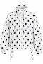 White Polka Dot Raincoat with Drawstrings on the Sides - 2Y4171