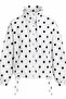 White Polka Dot Raincoat with Drawstrings on the Sides - 2Y4171 - 2