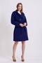 Navy Blue Cashmere Coat - 3