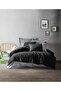 Rf Plain -Black Gray- Double Duvet Cover Set