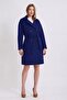 Navy Blue Cashmere Coat