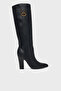 Tyne Logo Zippered Boots Flftynele11 Women's Boots Flftyn Ele11 Black