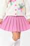 Baby Girl 4-Piece Knitwear Set Floral Decorated Cardigan Pleated Skirt Bandana Socks - 5