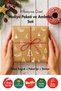 5-Pack Christmas Pine Wrapping Paper (70X100 cm) + 25m String + 35 Stickers Packaging and Wrapping Set