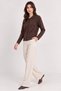 Brown Classic Collared Buttoned Slim Knit Cardigan - 5