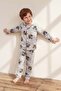 Car Patterned Buttoned Boys' 2-Piece Pajama Set