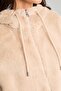 Regular Fit Hooded Faux Fur Jacket H4135Ax26Au - 4