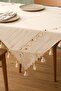 Beaded Detailed Laced Square Runner 90X90 cm - 2