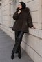 Hooded Nova Short Coat Tsd260293 Bitter Brown - 3