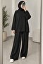 Isiklet Yaka Basic Double Set Black